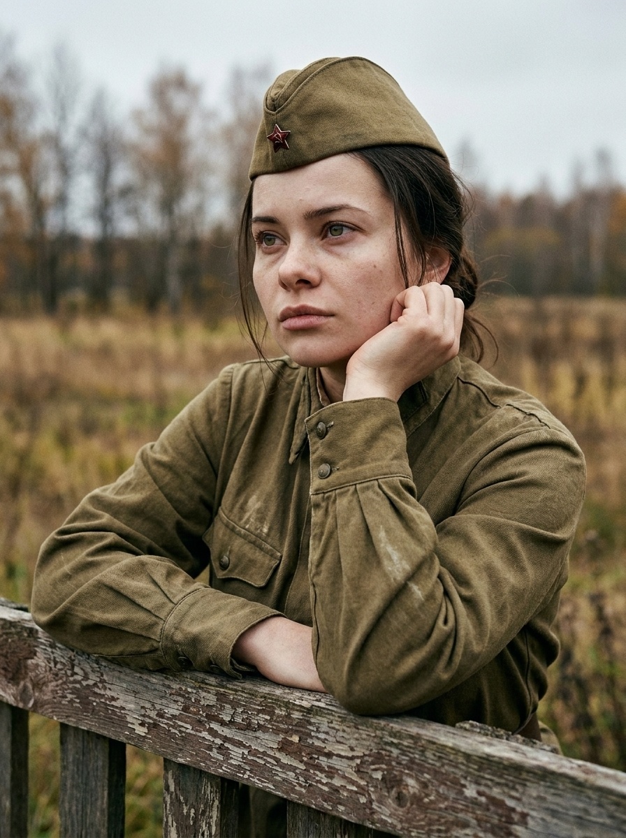 Женщина в военной форме: кинематографичный портрет
