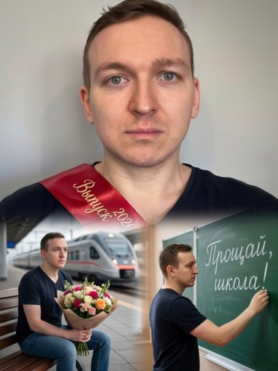 Фотореалистичный коллаж «Выпускной 2026» для мужчины