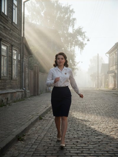 Комсомолка 60-х на свидании в утреннем тумане