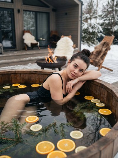 Зимний релакс в уличной купели