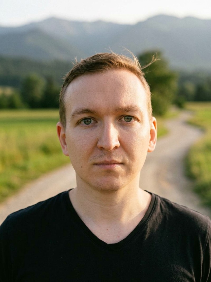 Аватар на сельской дороге с горами