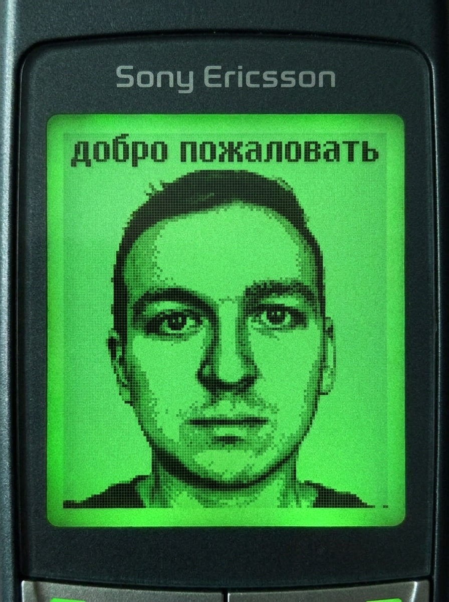 Ретро-портрет на экране SonyEricsson T100