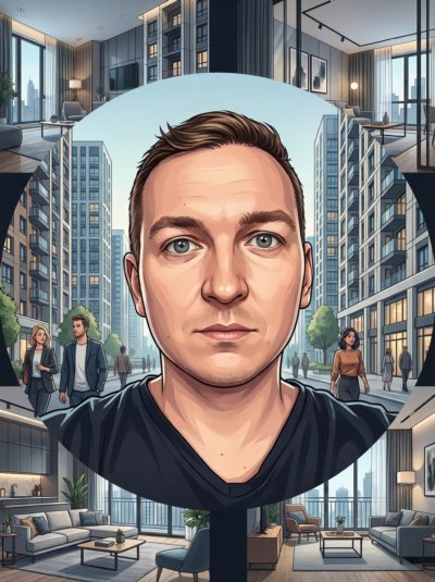 Круглая аватарка в городском стиле для Telegram