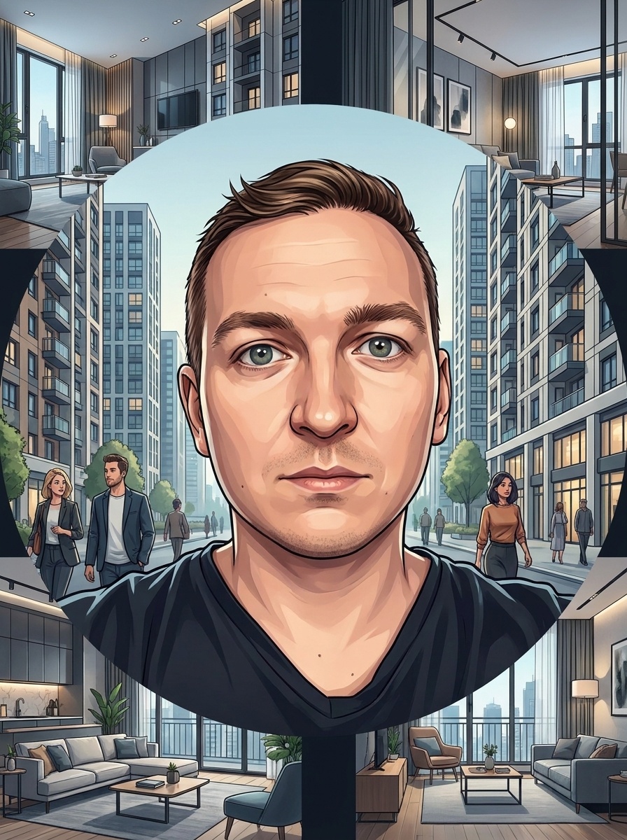 Круглая аватарка в городском стиле для Telegram