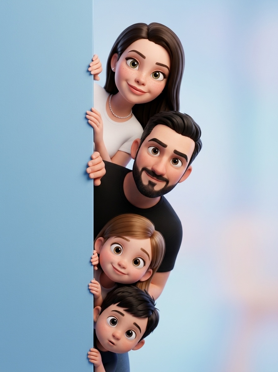 3D-портрет ребёнка в стиле Pixar с игривым взглядом