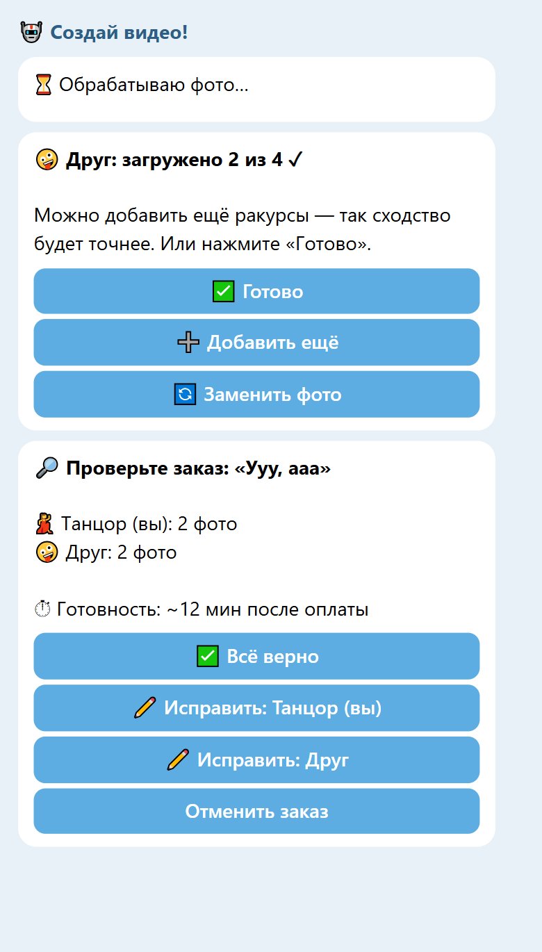 Шаги опроса и сводка заказа «Ууу, ааа»